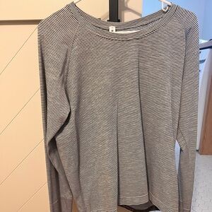 Lululemon Athletica Black and White Striped Top